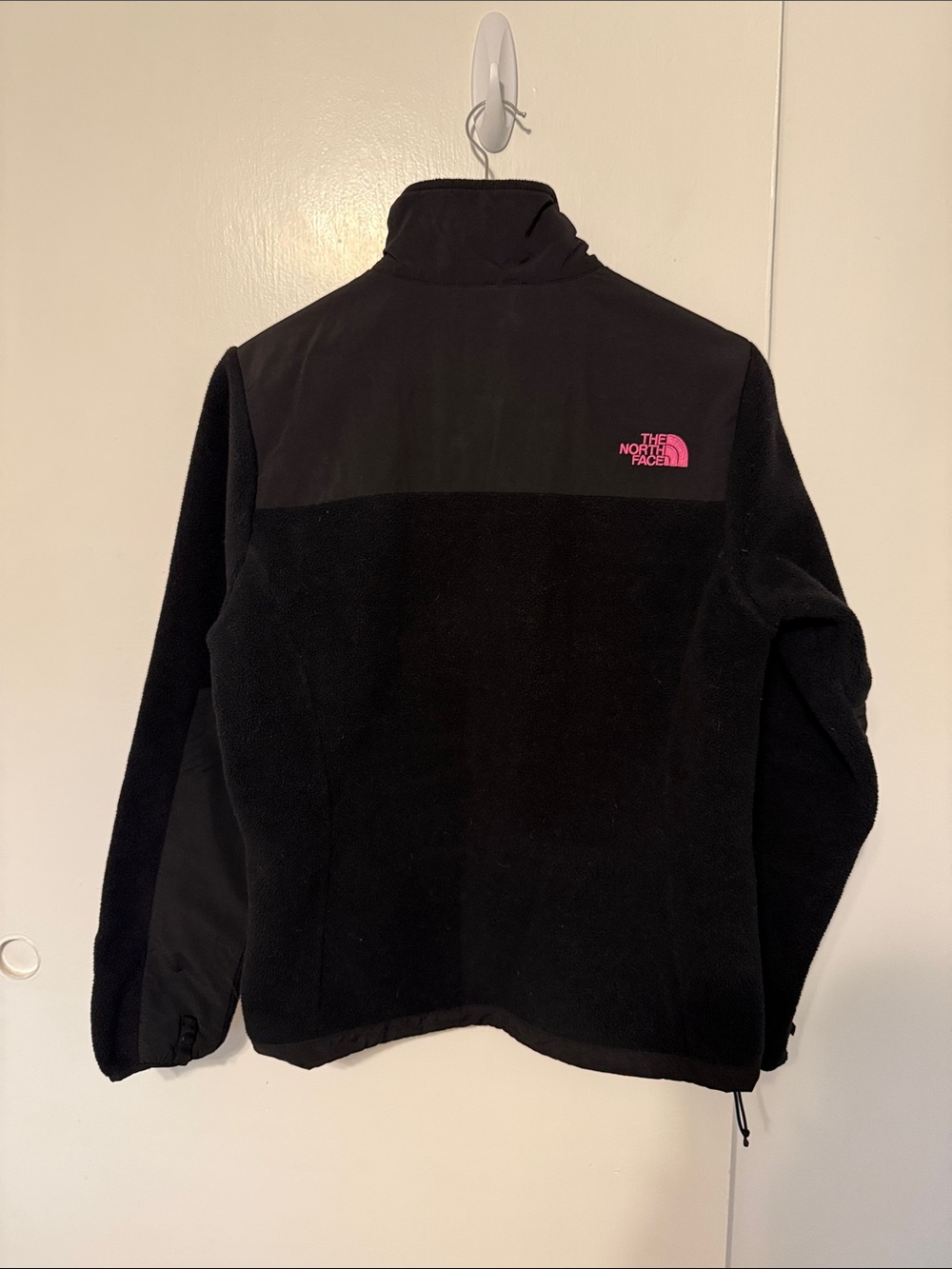 The North Face Women’s Denali Jacket Black Fleece Pink Ribbon M Winter Warm - Picture 6 of 10